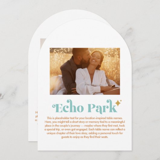 Echo Park Table Number 招待状 (正面/裏面)