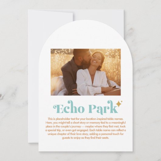 Echo Park Table Number 招待状 (正面)