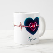 Echo Tech | ハートビート | EKG ジャンボコーヒーマグカップ (正面右)
