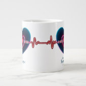 Echo Tech | ハートビート | EKG ジャンボコーヒーマグカップ (正面)