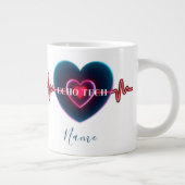Echo Tech | ハートビート | EKG ジャンボコーヒーマグカップ (右)