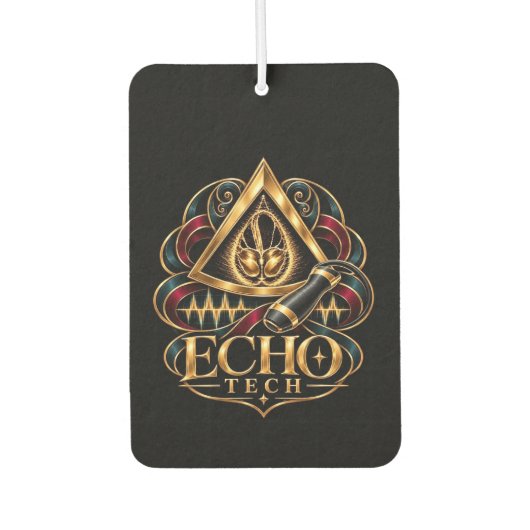 Echo Tech - 心エコー図検査技師 - 超音波検査技師 カーエアーフレッシュナー (正面)