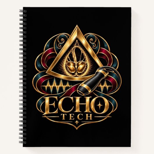 Echo Tech - 心エコー図検査技師 - 超音波検査技師 ノートブック (正面)