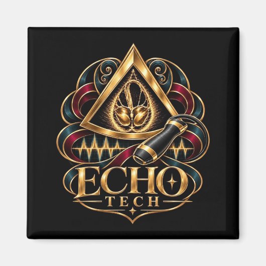 Echo Tech - 心エコー図検査技師 - 超音波検査技師 マグネット (正面)