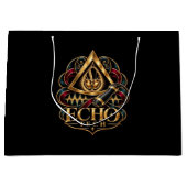 Echo Tech - 心エコー図検査技師 - 超音波検査技師 ラージペーパーバッグ (正面)