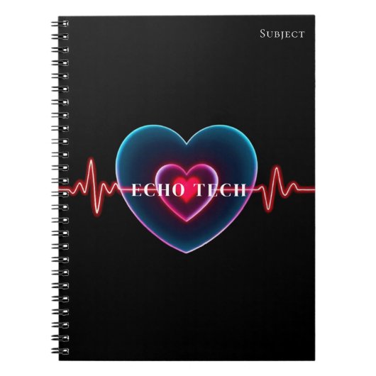 Echo Tech | Heartbeat | EKG ノートブック (正面)