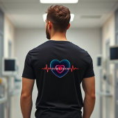 Echo Tech | Heartbeat | Heart with EKG Tシャツ
