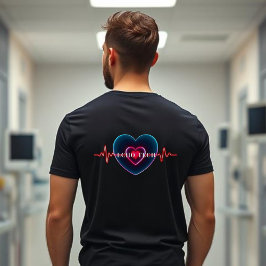 Echo Tech | Heartbeat | Heart with EKG Tシャツ