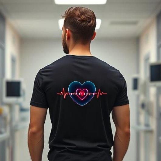 Echo Tech | Heartbeat | Heart with EKG Tシャツ