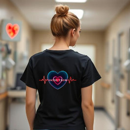 Echo Tech | Heartbeat | Heart with EKG Tシャツ
