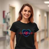 Echo Tech | Heartbeat | Heart with EKG Tシャツ