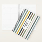 Echo Trails 2026 Planner – Blue/Green Hues Stripes プランナー手帳 (ディスプレー)