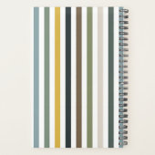Echo Trails 2026 Planner – Blue/Green Hues Stripes プランナー手帳 (裏面)
