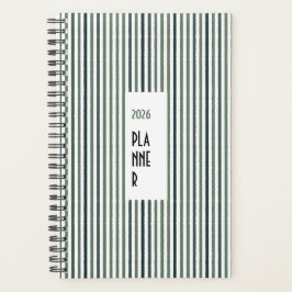 Echo Trails 2026 Planner – Matcha Green Stripes プランナー手帳