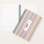 Echo Trails 2026 Planner – Multicolor Stripes プランナー手帳 (ディスプレー)