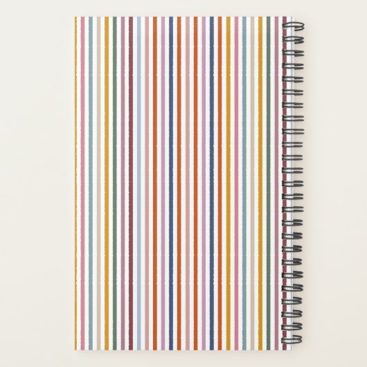 Echo Trails 2026 Planner – Multicolor Stripes プランナー手帳 (裏面)