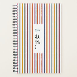 Echo Trails 2026 Planner – Multicolor Stripes プランナー手帳