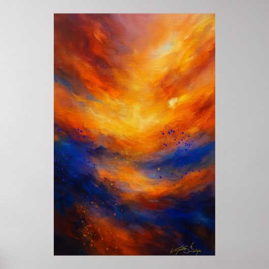 Echoes Beneath Flame Abstract ポスター (正面)