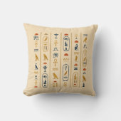 Echoes Nile Egyptian Hieroglyphs Cushion クッション (正面)