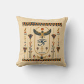 Echoes Nile Egyptian Horus Ankh Cushion クッション (正面)
