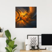 Echoes of Flame Abstract ポスター (ホームオフィス)