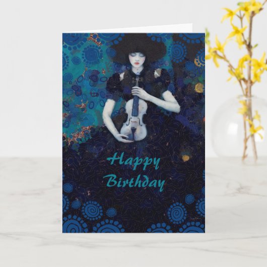 Echoes of Silence: A Violin’s Song of Healing カード (黄色い花)