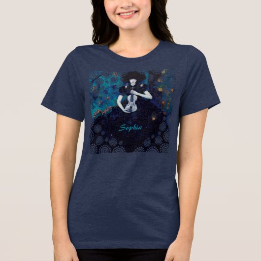 Echoes of Silence: A Violin’s Song of Healing トライブレンドＴシャツ (正面)