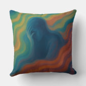 Echoes of Thought Emotional Abstract Waves クッション (裏面)