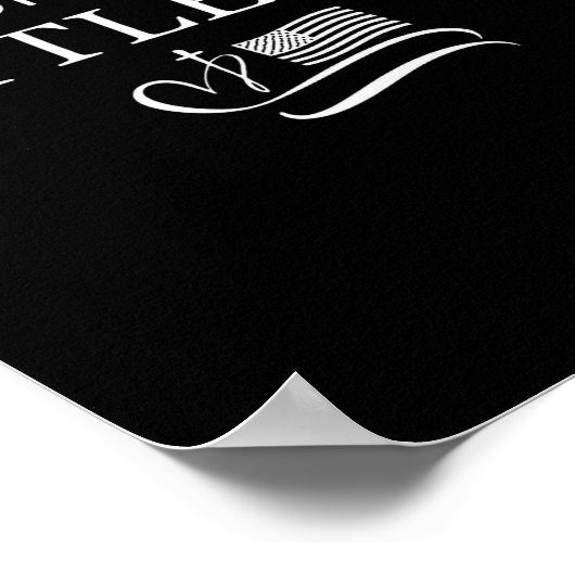 Echoing Her Battle Cry Usa Flag Christian  ポスター (角)