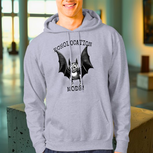 Echolocation Mode Activated - Retro Bat Hoodie パーカ