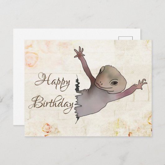 Echse im Riss ポストカード (正面/裏面)