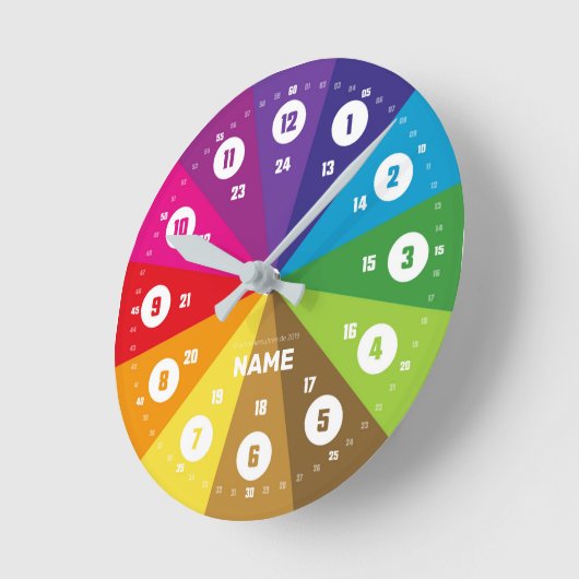 Echte-Lernuhren.de | EasyRead Kinderuhr ラウンド壁時計 (傾斜)