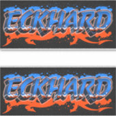 Eckhard Vorname Name Graffiti Aufkleber Sticker シール (正面)