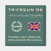 Eckiger Magnet der TR-Freun.de マグネット (正面)