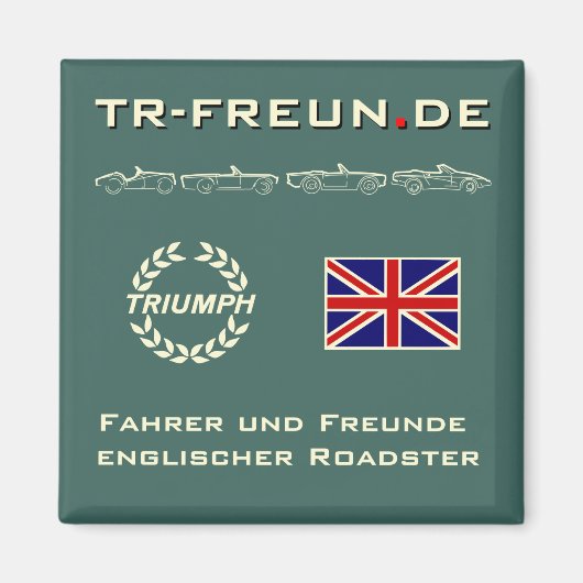 Eckiger Magnet der TR-Freun.de マグネット (正面)