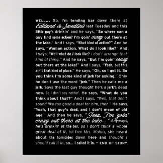 「Ecklund & Swedlin's」ポスター（ブラック） ポスター