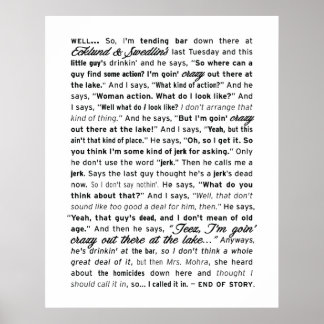 「Ecklund & Swedlin's」ポスター（ホワイト） ポスター