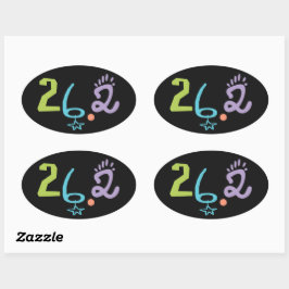 Eclectic 26.2マラソンシール 楕円形シール