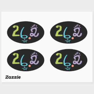 Eclectic 26.2マラソンシール 楕円形シール