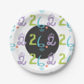 Eclectic 26.2マラソンパーティー供給紙プレート ペーパープレート (正面)