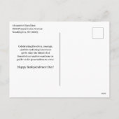 Eclectic Americana Independence Day シーズンポストカード (裏面)