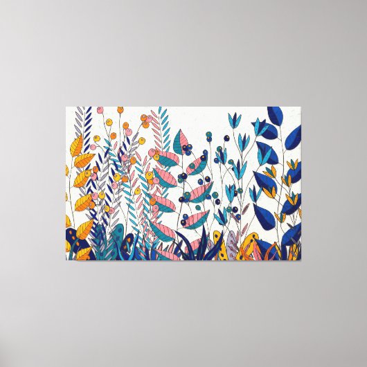 Eclectic Bold Garden キャンバスプリント (正面)