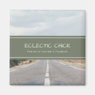 Eclectic ChickがYouTubeとFacebookで私を見つける マグネット