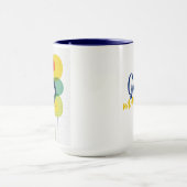 Eclectic Cosmic Bloom Modern Retro Dark Botanical マグカップ (中央)