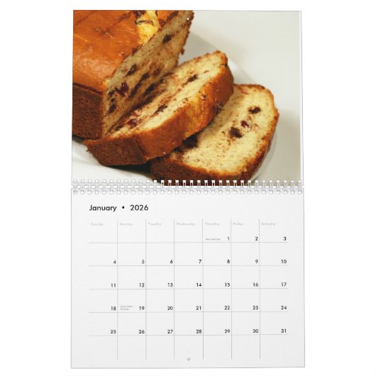 Eclectic Cuisine Calendar カレンダー (1月 2026)