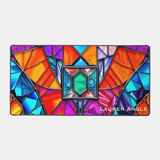 Eclectic Geometric Mosaic Tile Office デスクマット (正面)