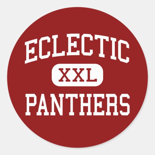 Eclectic - Panthers – 中央 – Eclectic Alabama ラウンドシール (正面)