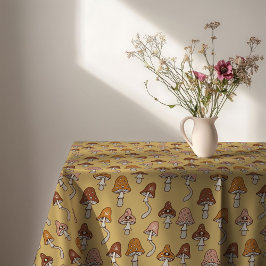 Eclectic Retro Tablecloth Warm Tones & Soft Hues テーブルクロス
