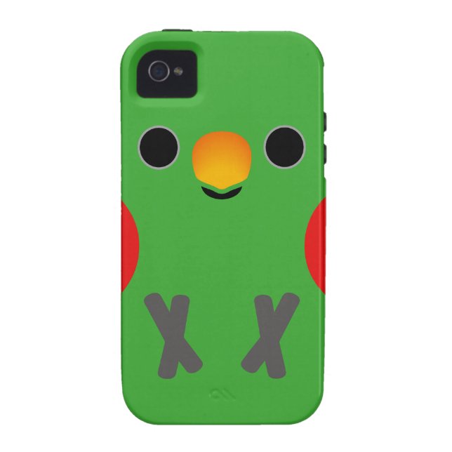 Eclectusのオウム(男性) Case-Mate iPhoneケース (裏面)