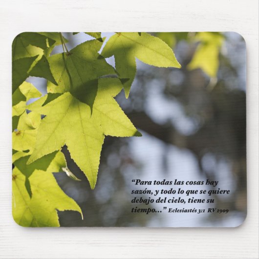 Eclesiastesの3:1の詐欺Hojas マウスパッド (正面)